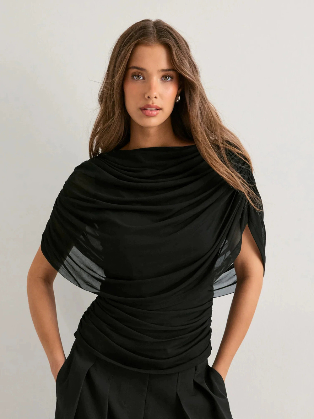 Zara Loose Cape Top Blouse